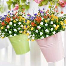 10pcs Artificial Christmas Decorations, UV-Resistant Fake Greenery For Outdoor, High-Quality Anti-Oxidation Boston Fern Real Touch Lifelike Plants, Home/Kitchen/Room/Wall Decor, Hanging Planter For Indoor/Outdoor Garden, Suitable For Halloween, Mother's Day, Valentine's Day Decoration Gifts Birthday Graduation,Garden Decor,Outdoor Plant,Gardening,Fake Flowers