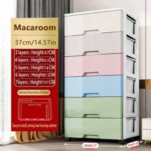 5/4/3/2/1 Drawer Style Storage Cabinet, Narrow Gap Side Shelf Unit, Multi-Layer Plastic Bedside Cabinet, Bathroom