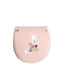 1pc Pink Sewing Tool Box With Pink Floral White Letters A-Z, Perfect Gift For Beginners Sewing: 1 Portable Mini Sewing Set - Foldable, Diy Sewing Supplies And Accessories, Suitable For Travelers And Emergency Clothing Fixators, Mini Needle Box Portable Small Needle Bag Sewing Tool Combination Set Hotel Supplies