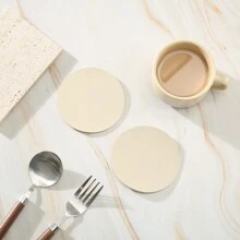 CASEGRACE 2/4/6/8/10PCS软木杯垫圆形隔热垫简约风格纯色杯垫可洗餐垫防烫防滑桌垫厨房用品汽车杯垫房间装饰 - 彩色 - 查看 16