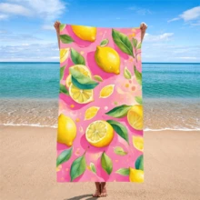 1 pièce Serviette de plage en fibre ultra-fine motif point de broderie. Serviette de plage à séchage rapide, serviette d'absorption de transpiration quotidienne, serviette de bain absorbante avec impression numérique. Serviette de bain extra-large pour plage, hôtel, natation, fitness en extérieur.