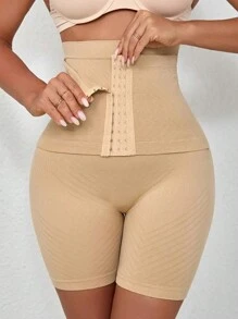 1pc Seamless High Waist Buttoned Bodyshaping Panty, Women Post Pregnancy Tummy Control Shaping Underwear