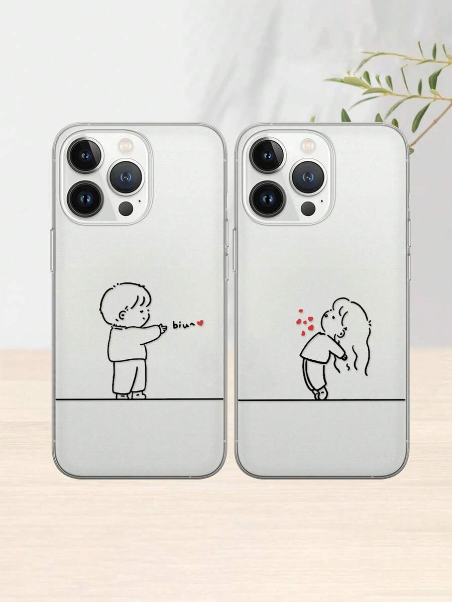 2 chiếc ốp lưng điện thoại trong suốt, đơn giản, chống rơi, dày dặn, in hình hoạt hình, tương thích với iPhone 16/ 16 Pro/ 16 Pro Max/ 16 Plus/ 15 XR/7/8 15 Pro Max/12 Pro Max/13 Pro Max/14 Pro Max 13 14 11 12 P14 Female P11 Soft Shell P12 Anti-Fall XS.XR /78P.78GES2, phù hợp với A134G A22 A21S A514G A52 S22 ULTRA A335G, phù hợp với Redmi 10, tương thích với Redmi Note 114G Redmi 11Lite A53tpuA14/A23/S23ULTRA S24 A14 A15 S23 A73, tương thích với ốp lưng điện thoại Redmi, phiên bản quốc tế, không phải phiên bản nội địa. - Nhiều màu - Xem 1