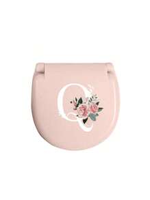 1pc Pink Sewing Tool Box With Pink Floral White Letters A-Z, Perfect Gift For Beginners Sewing: 1 Portable Mini Sewing Set - Foldable, Diy Sewing Supplies And Accessories, Suitable For Travelers And Emergency Clothing Fixators, Mini Needle Box Portable Small Needle Bag Sewing Tool Combination Set Hotel Supplies