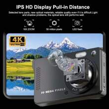 LARMCAM 2.4 Inch Digital Camera: 48MP, 16X Digital Zoom, Compact Digital Camera, Suitable As Christmas Gift, Memory Card Not Included