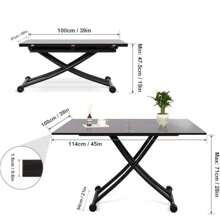 Extendable And Extendable Table, Functional Coffee Table For Kitchen, Dining Room, Living Room, Desk, Suitable For Dining Room With Small Space, Living Room, Kitchen, Study