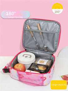 1pc Insulated Lunch Box For Kids - Keeps Food Fresh And Warm, Large Capacity, Cute Cartoon Pattern Insulation Bag, Ideal Choice For Back To School
