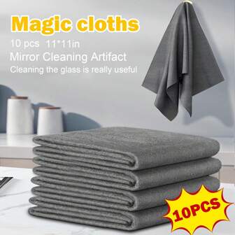 1/5/10 قطع من قماش التنظيف السحري السميك القابل لإعادة الاستخدام ، قماش التنظيف السحري السميك لتنظيف الأحواض الزجاجية والسيارات والمطبخ والزجاج (30*30 سم)