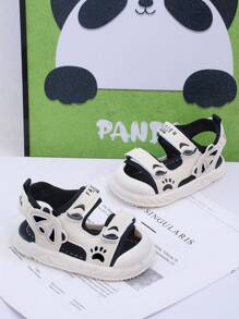 Nuevas sandalias para niños de primavera/verano, fashionables, cómodas y respirables, con diseño de fácil, livianas y estables, con suelas suaves antideslizantes para bebés, apropiadas para uso diario - Blanco y Negro - Ver 3
