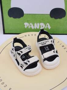 Nuevas sandalias para niños de primavera/verano, fashionables, cómodas y respirables, con diseño de fácil, livianas y estables, con suelas suaves antideslizantes para bebés, apropiadas para uso diario - Blanco y Negro - Ver 5