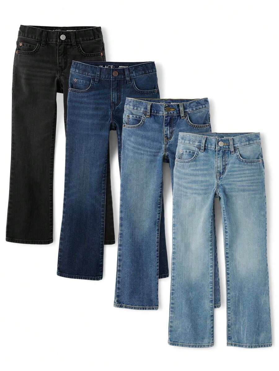 The Children's PLACE Boys Non-Stretch Bootcut Jeans 4-Pack - MULTI CLR - View 1