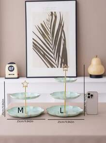 1 szt. Wielowarstwowa taca na ciasto/deser, dekoracyjna patera do serwowania na wesele, imprezę, święta - Wielokolorowe - Zobacz 12