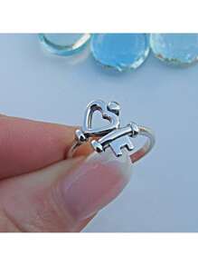 Retro eleganter boho Herzförmiger Verlobungsring - Romantischer Kupferring für Frauen, geeignet für Valentinstag und Alltag, Mutter, Muttertag, Geschenk