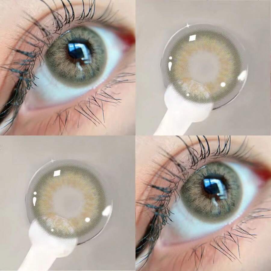 MESIRU 1 对棕色软性隐形眼镜 14.0 毫米适合日常佩戴。年度一次性美瞳