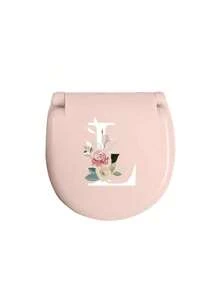 1pc Pink Sewing Tool Box With Pink Floral White Letters A-Z, Perfect Gift For Beginners Sewing: 1 Portable Mini Sewing Set - Foldable, Diy Sewing Supplies And Accessories, Suitable For Travelers And Emergency Clothing Fixators, Mini Needle Box Portable Small Needle Bag Sewing Tool Combination Set Hotel Supplies