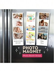Imán de estilo de fotomatón personalizado / Imán de fotos de fotomatón / Imprime tu foto familiar o ecografía en un imán de nevera / Tira de fotos de fotomatón personalizada - Regalo del Día de San Valentín, San Valentín, regalo para ella, regalo para él, regalo para mamá, regalo para amigos, decoración del hogar, decoración, regalo personalizado, regalos personalizados, ornamental, reutilizable, multifuncional, elegante, exquisito, de alta calidad, personalizado, único, ella, novio, novia, papá, mamá, familia, amigos, hijo, hija, estudiantes, trabajadores, niños, oficina, sala de té, escuela, hogar