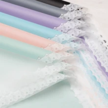 5 tờ giấy gói hoa ren cánh hoa, giấy quà tặng thủ công OPP bằng nhựa, vật liệu cửa hàng hoa - màu đen - Xem 3