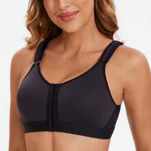 MELENECA MELENECA Women's Front Closure Wirefree Post Surgery Plus Size Back Support Posture Bra