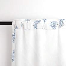 Floral Paisley Curtain Panel - Teardrop Blue Paisley By Danika_herrick - Navy Watercolor Bohemian Custom Curtain Panel By Spoonflower (2-Piece, 52" W X 63" H) - 52*63 - View 4