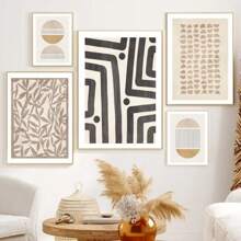 1pc Abstract Minimalist Shapes Illustration Wall Art Canvas Painting Boho Posters And Prints Modern Pictures For Living Room Decor No Frame