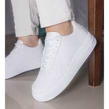 Women Wedge Sneakers - White - View 4
