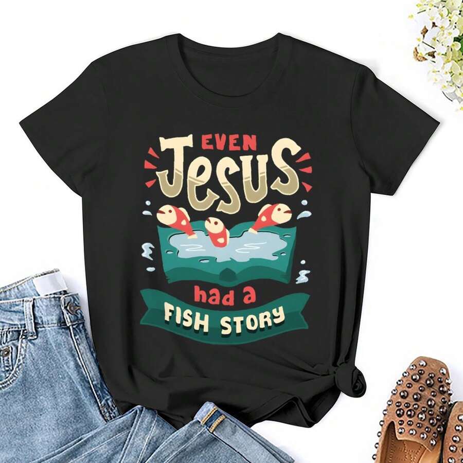 Women Jesus T Shirts Shirt Short Sleeves T Shirt Casual T Shirts Novelty Shirt Graphic Tees Clothes Top