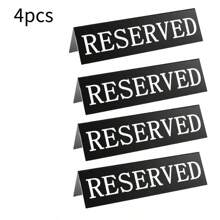 2/4/6 Pcs Gold Metal Tabletop Reserved Signs, Family Wedding Reserved Place Cards, Engagement And Reception Table Setting Cards, Waterproof Double Sided Seat Reservation Signs For Restaurants, Banquets, Weddings, Birthday Parties, Ceremonies And Events, Conference Rooms, Pre- Leave Table Decoration, Wedding Decoration, Double Sided Tent, Restaurants Best Gifts