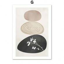 1pc Abstract Minimalist Shapes Illustration Wall Art Canvas Painting Boho Posters And Prints Modern Pictures For Living Room Decor No Frame