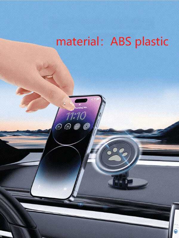 Foldable Magnetic Car Phone Holder, Universal Navigation Mount Bracket Compatible With IPhone, Android Phone, Gift For Birthday, Family, Friends Car Accessories