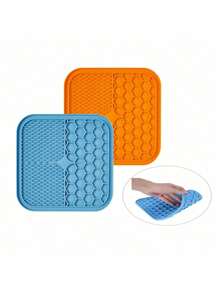 1pc Silicone Dog Licking Mat, Slow Feeder, Bath Buddy & Training For Pets - Suction Cup Design For Dogs ﻿ Easy To Clean Interactive Dog Feeding Mat
