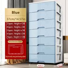5/4/3/2/1 Drawer Style Storage Cabinet, Narrow Gap Side Shelf Unit, Multi-Layer Plastic Bedside Cabinet, Bathroom