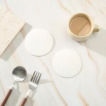 CASEGRACE 2/4/6/8/10PCS软木杯垫圆形隔热垫简约风格纯色杯垫可洗餐垫防烫防滑桌垫厨房用品汽车杯垫房间装饰 - 彩色 - 查看 10