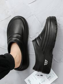 W 1 Pair Men's Waterproof, Anti-Slip, Oil-Resistant Chef/Kitchen Shoes, Suitable For Hotel, Food Factory Workers