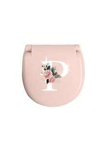 1pc Pink Sewing Tool Box With Pink Floral White Letters A-Z, Perfect Gift For Beginners Sewing: 1 Portable Mini Sewing Set - Foldable, Diy Sewing Supplies And Accessories, Suitable For Travelers And Emergency Clothing Fixators, Mini Needle Box Portable Small Needle Bag Sewing Tool Combination Set Hotel Supplies