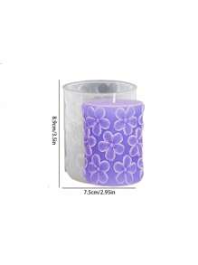 1 Khuôn nến silicon hình trụ chạm khắc, Khuôn nến họa tiết hoa bằng nhựa Epoxy pha lê tự làm, Trang trí nhà cửa cho ngày lễ tình nhân - trắng - Xem 13