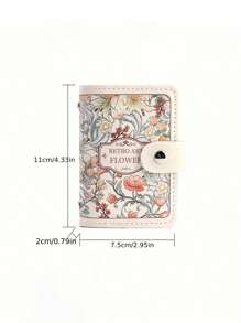 1pc Floral With Multiple Card Slots Delicate Design Large Capacity Compact Size Suitable For Driver's License Cards And Other Documents Thin Lightweight Zipper Card Cash Portable Card Holder Card Holder Wallet Business Card Holder Credit Card Holder Card Holder Women Photocard Holder For Women Wallet Mini Wallet Purse Wallet Card Wallet