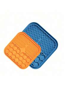 1pc Silicone Dog Licking Mat, Slow Feeder, Bath Buddy & Training For Pets - Suction Cup Design For Dogs ﻿ Easy To Clean Interactive Dog Feeding Mat