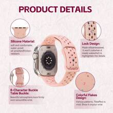 CyberDyer 1 szt. silikonowy pasek sportowy do zegarka kompatybilny z paskiem do zegarka 42 mm 44 mm 45 mm 46 mm 49 mm Modny pasek do zegarka smartwatch Miękki oddychający kolorowy pasek z kropkami dla mężczyzn i kobiet