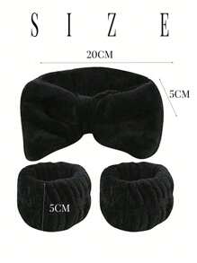 16 piezas Accesorios de color rosa que incluyen: diadema acolchada con forma de onda, muñequera, scrunchie esponjoso, pinza para el cabello con flor