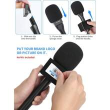 YOUSHARES Universal Interview GO Handheld Adapter For Rode Wireless GO 2 Mic, Wireless GO/Me/Pro, DJI Mic, DJI Mic 2 - Interview Microphone Handle With Mic Cover Foam For Most Wireless Mic - 1 包 - 查看 5