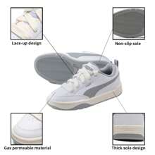 Puma Park Lifestyle 低帮休闲轻便运动鞋，男女款，货号：395084-01 - 彪馬白-煙灰色-杏仁糖色 - 查看 6