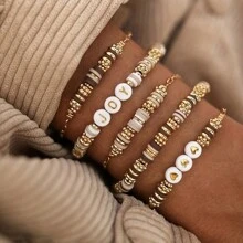 2000pcs Boho Chic Polymer Clay Bead Kit, 24 Styles With Alphabet Spacers, For DIY Bracelet & Jewelry Making - Fashionable Craft Set, Bohemian Style, Jewelry Set - Multicolor - View 3