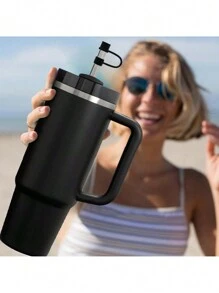 6PCS Silicone Straw Covers Cap Compatible With Cup 30-40 Oz Tumbler With Handle 10mm Straw Toppers,Dust-Proof Reusable Straw Cover For Cup Accessories (Black+White)