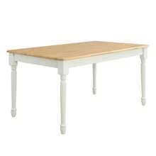 Better Homes And Gardens Autumn Lane Farmhouse Dining Table White And Natural Table Only - Trắng như hình - Xem 2