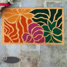 Boho Doormat, Floral Design, Welcome Mat For Front Porch, Boho Floral Doormat, Bohemian Home Decor, Housewarming Gift 24X16in