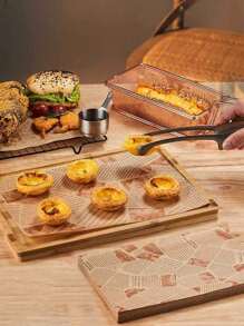 50 unidades de papel manteiga, papel vegetal, papel de embrulho para sanduíches, suprimentos para panificação, forros de papel para alimentos com estampa de jornal retrô, forros de bandeja, forros de cesta, fast food, restaurante café, decoração de mesa, restaurante em casa, papel para embalagem de alimentos, à prova de óleo e resistente a manchas, suprimentos para bufê, piquenique para festa, adequado para todos. (A posição do padrão é assimétrica e aleatória) - Castanho - Ver 3