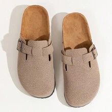 Men Slip-On Sandals With Covered Toe & Thick Sole, Casual Elevated Loafers For Summer, Couples Shoes