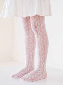 2 piezas Mallas de encaje blanco de estilo Lolita para niñas, versátil