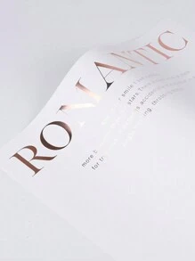 Valentinstag Gold Folie minimalistisches Blumen Geschenkpapier, wasserfestes Kraftpapier mit englischem Buchstaben Blumenmuster für Blumenstrauß Verpackung, Schulanfang, Valentinstag