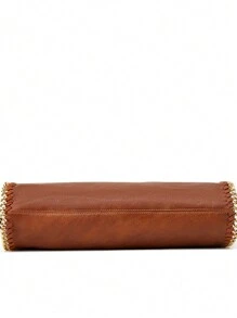 حقيبة يد نسائية عصرية أوروبية وأمريكية، حقيبة سلسلة كاجوال، حقيبة كتف جلد PU منسوجة يدوية بطراز قديم، حقيبة خصر قابلة للطي ذات سعة كبيرة، مع سلسلة ذهبية، متعددة الاستخدامات